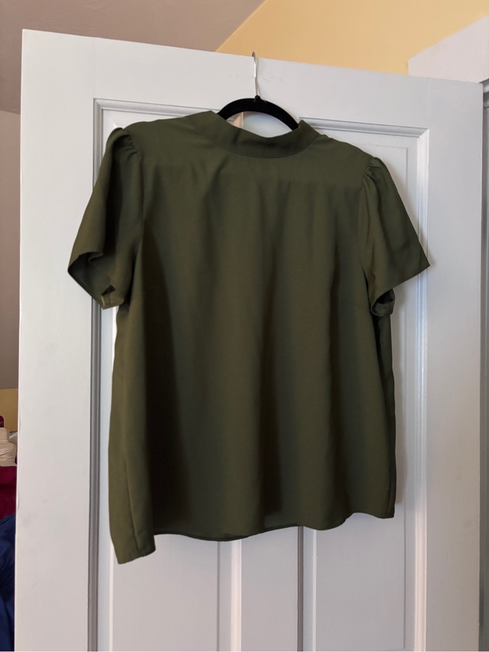 Olive Green Short-Sleeve Woman’s J Crew Shirt